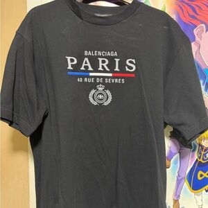 Balenciaga Black Paris Graphic Tee